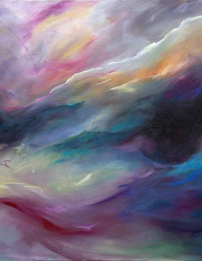 Painting titled Among the Clouds